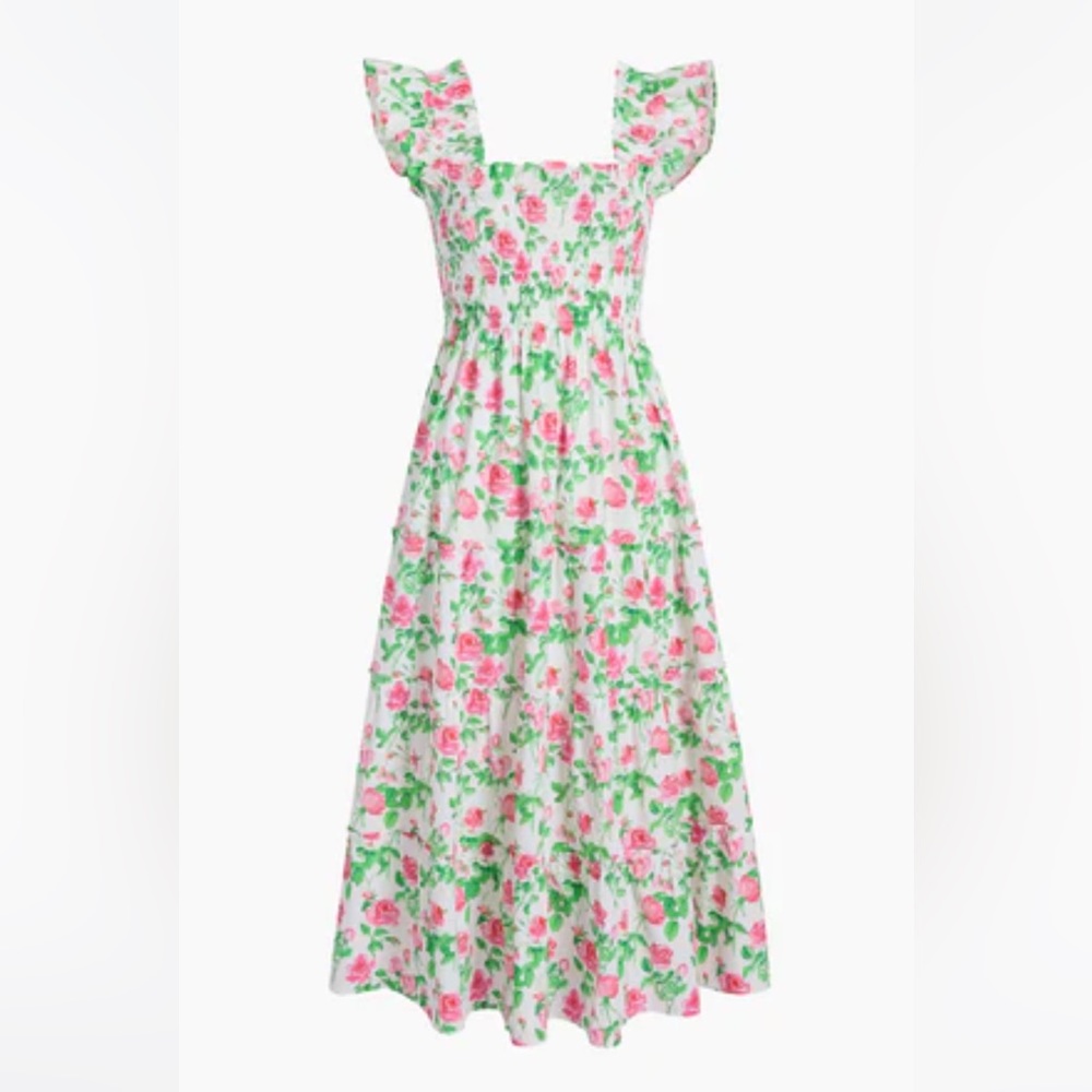 Hill House Ellie Nap Dress in Pink Poplin Size XS